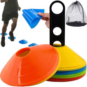 Edzőbója készlet 50 tartozékkal tornaórára, labdarúgó edzéshez vagy akár kresz oktatáshoz