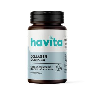 A Havita Collagen Complex a 3 féle kollagén, vörös szőlő és többek között a C-vitamin, valamint cink segítségével egészségesebbé varázsolja bőröd és hajad, mozgékonyabbá teszi ízületeid