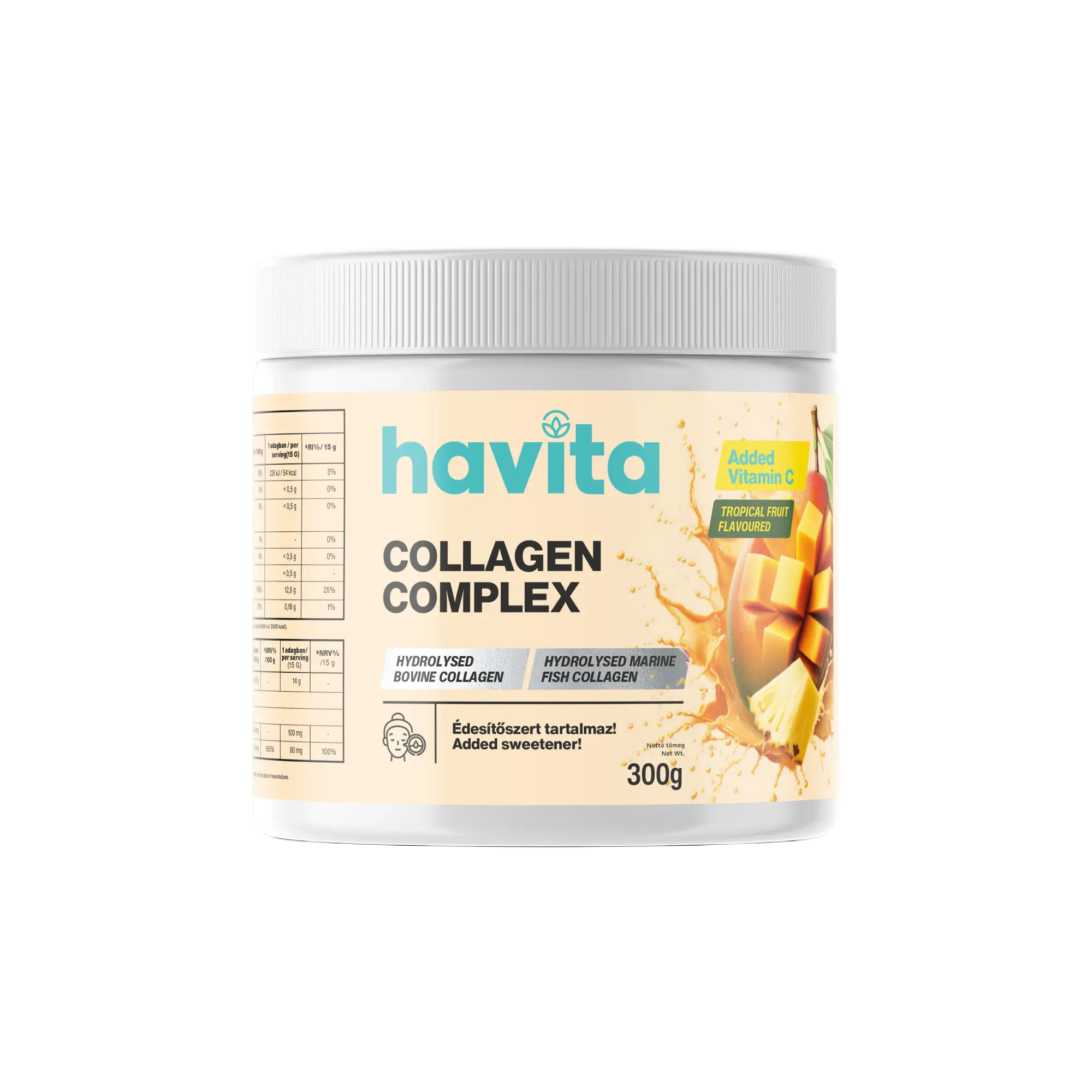 Havita Collagen Complex - kollagén italpor trópusi gyümölcs ízesítésben