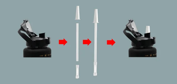 Szívószállal könnyebb inni a kulacsból