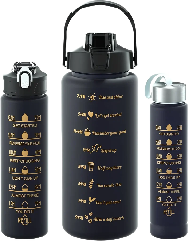 A 3 db-os motivációs kulacs szett háttér nélkül