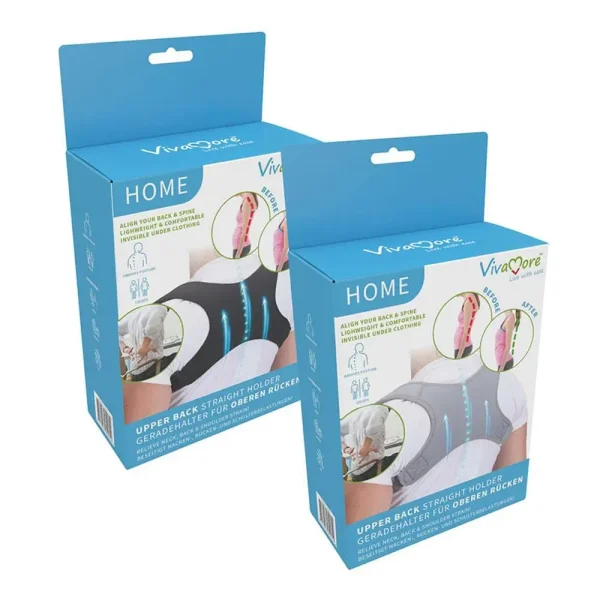 A testtartásjavító hátpánt fekete és szürke színben