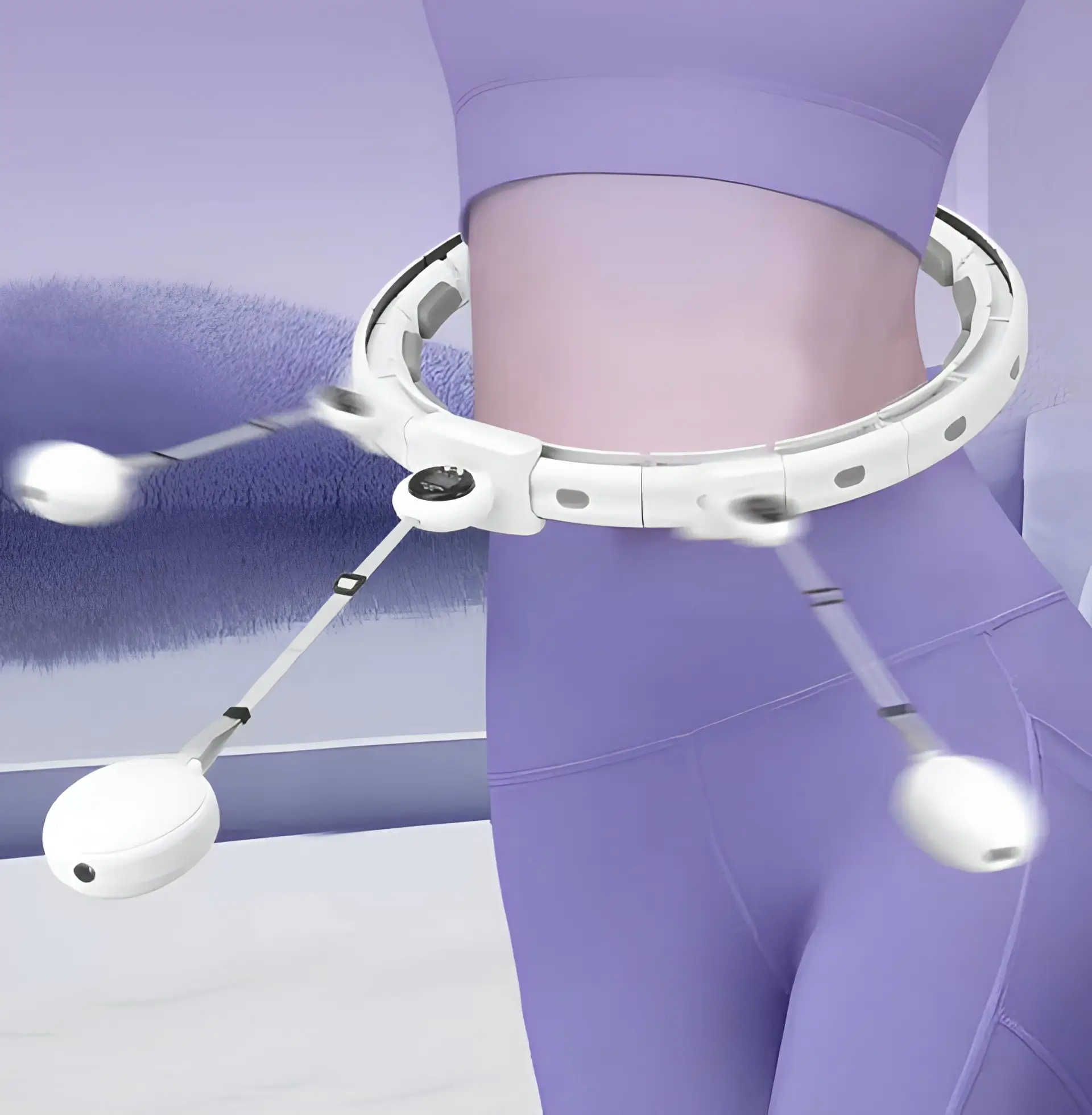 Az alakformáló hullahopp karika gyakorlat közben