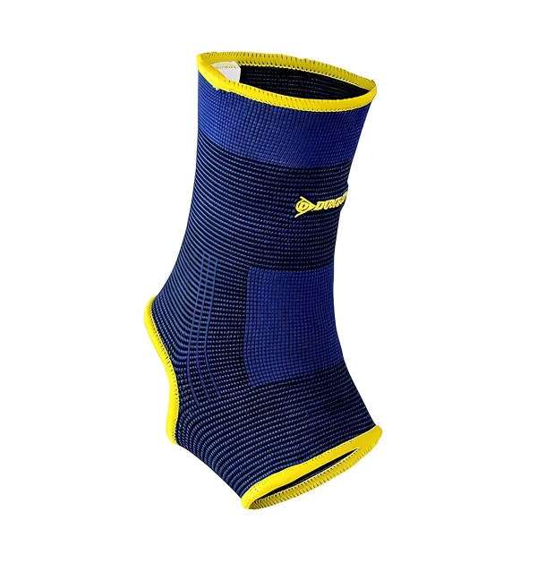 Kék színű bokaszorító, sárga szélekkel