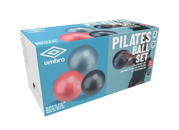 A pilates labda szett dobozában