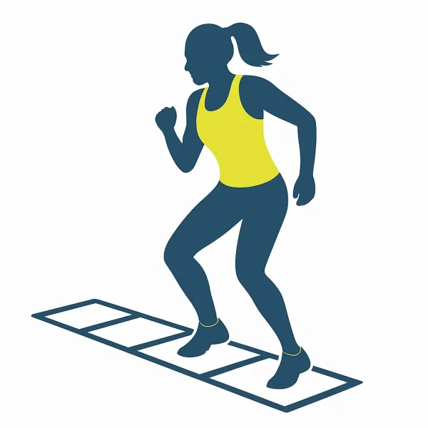 A taktikai rács használatának bemutatása egy női sziluett által