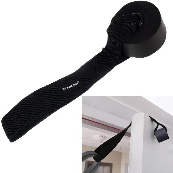 Fekete színű ajtórögzítő a gumiszalaghoz