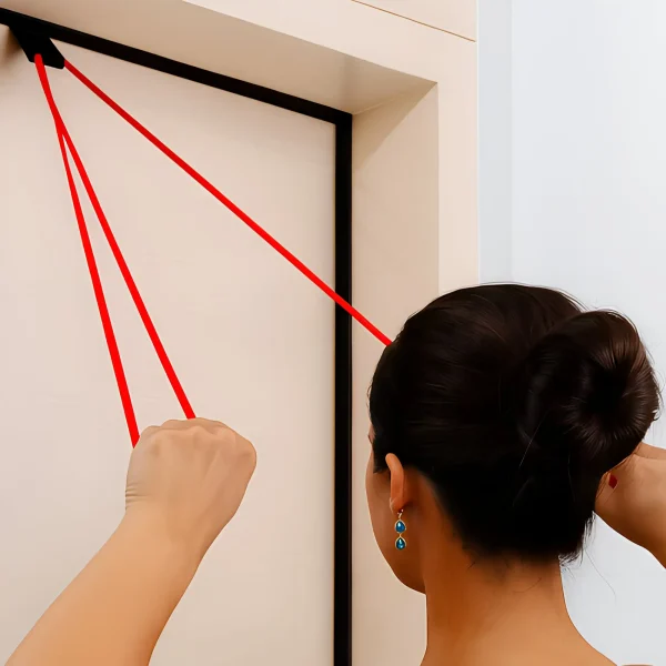 Edzőszalag az ajtókerethez rögzítve