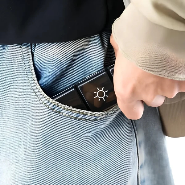 Zsebben is könnyedén elfér a gyógyszeradagoló egy napi adagja