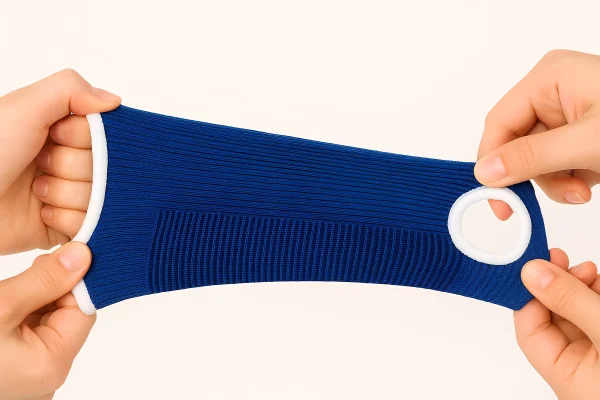 A csuklószorító anyaga rugalmas, strapabíró