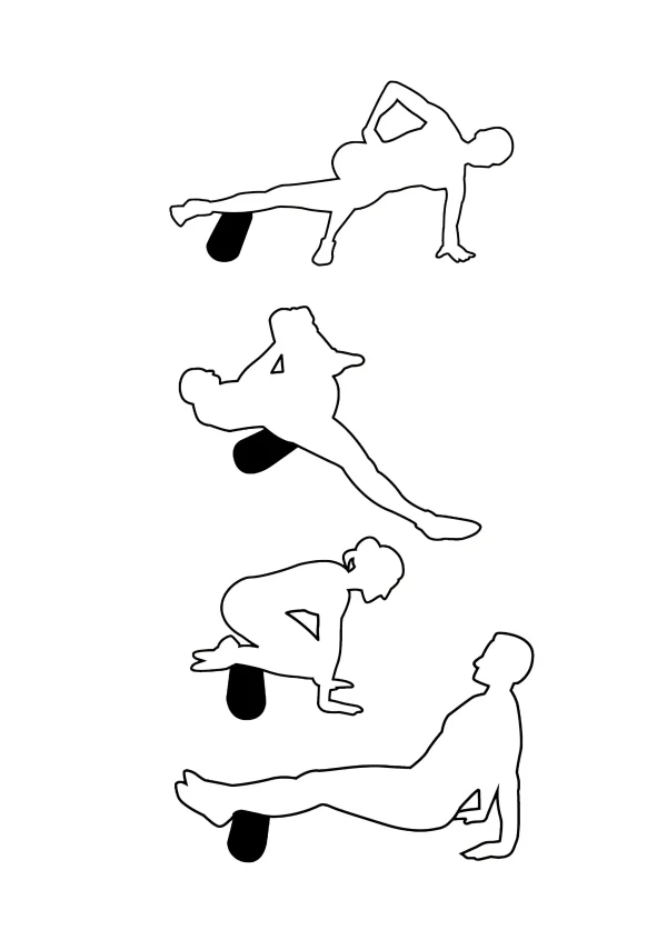 A masszírozó hengerrel végezhető nyújtó gyakorlatok