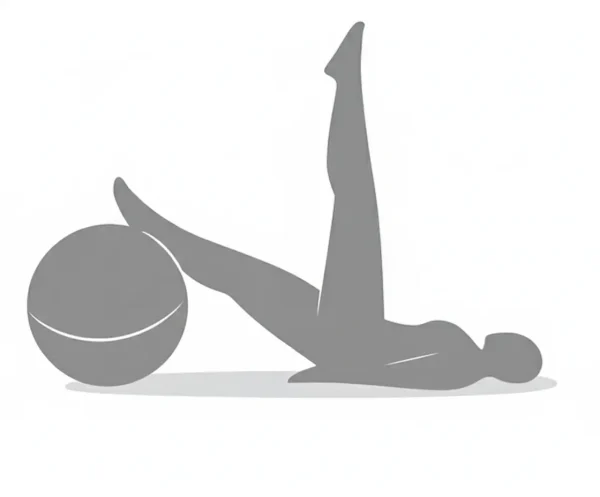 Lábemelés a 75 cm-es fitness labdával