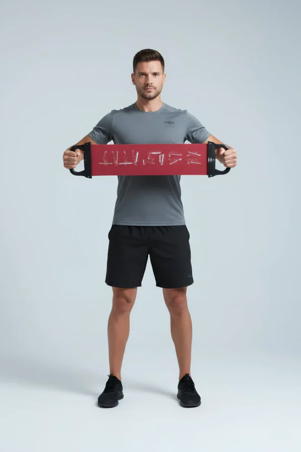 Az ellenállás szalag edzés közben